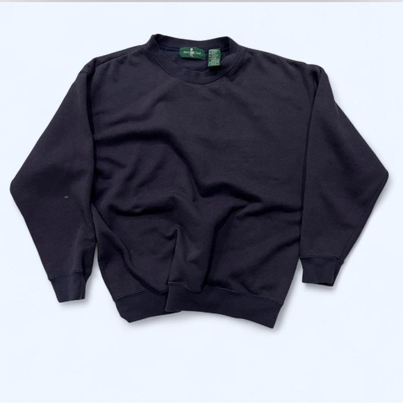 90s Vintage Hunt Club Navy Blue Crewneck Sweatshirt Preppy Medium - Picture 1 of 7